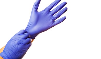 Disposable Rubber Gloves - Box of 100 - Large